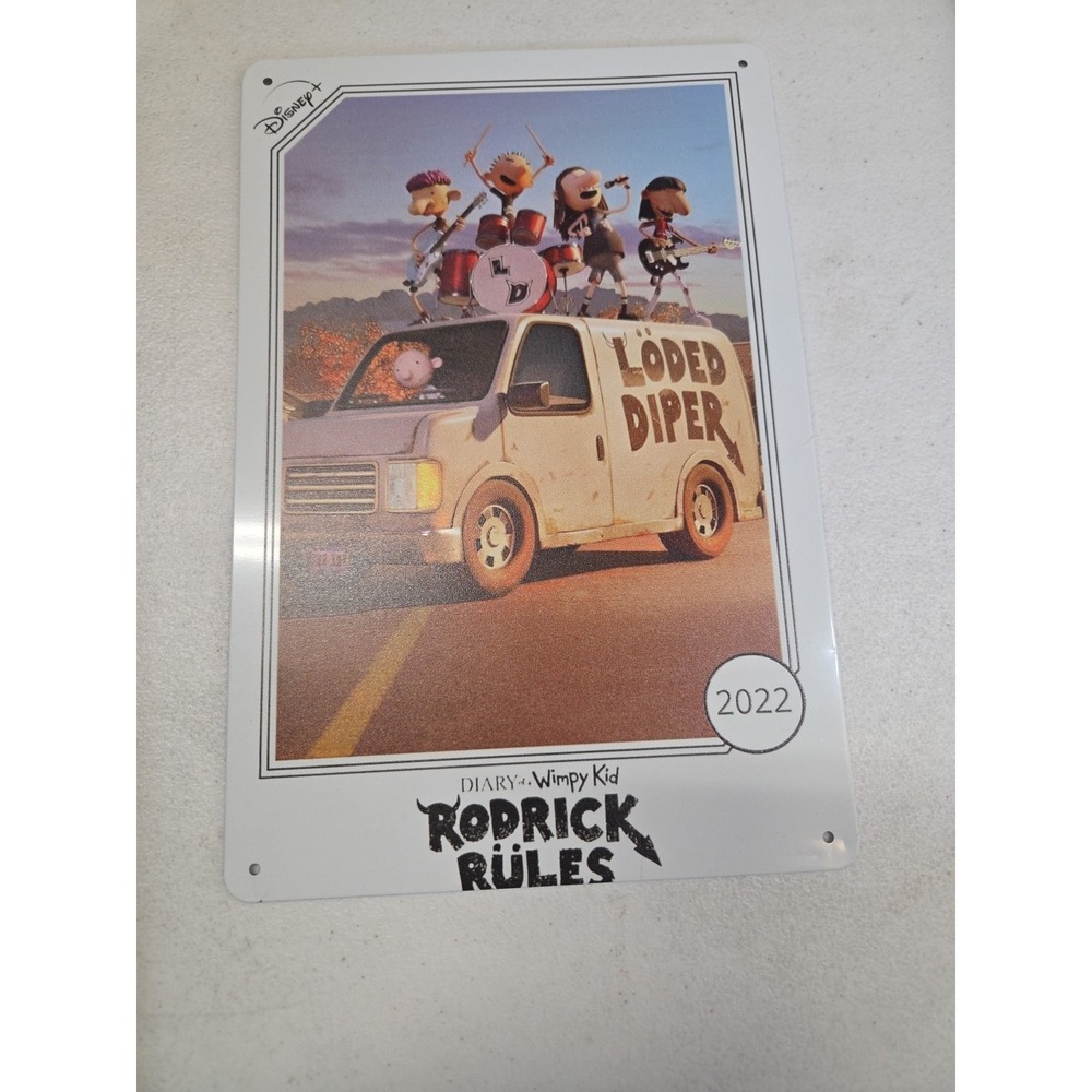 Disney Diary of a Wimpy Kid Rodrick Rules 2022 Metal Tin Sign Loded Diper Wall
